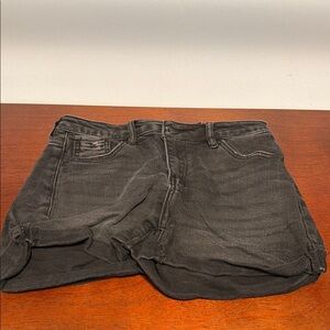 Classic Black Denim Shorts